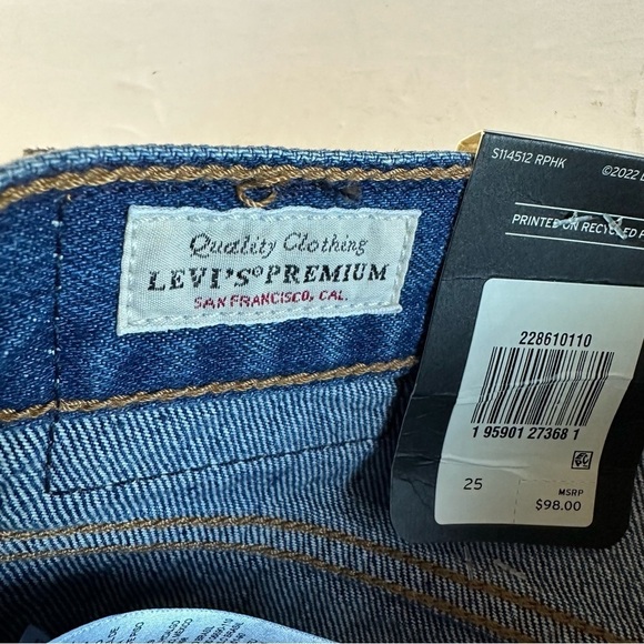 Levi’s Sz 25 “Big E” PREMIUM Wedgie Reproduction NWT - Picture 8 of 15